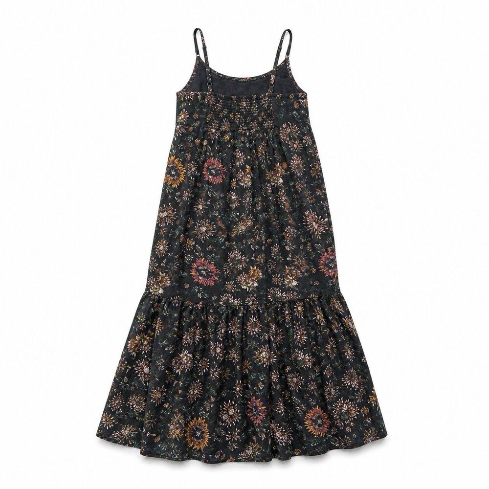 Natural Life Floral Maxi Dress Cotton Boho Adjustable Strap Sundress M NWT - Picture 3 of 10